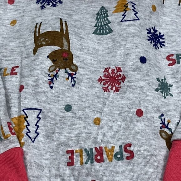 NEW Koala Kids Christmas 4pc Pajama Set Size 12 Months Pjs Reindeer Ornaments - Picture 6 of 7